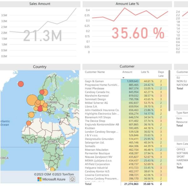 Customer and Item Delivery Performance Dashboard