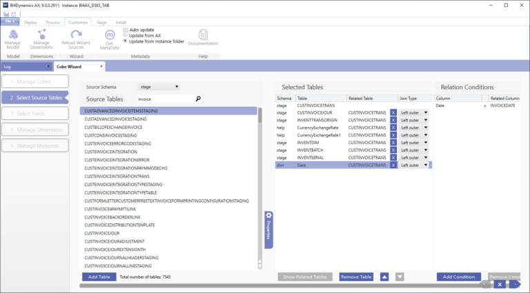 2 - D365 DFO - Select Source tables